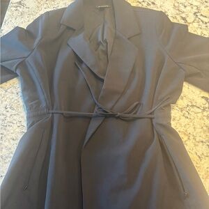 Athleta black blazer jacket, size 18, tie waist for shaping